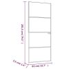 Interior Door Black 32.7"x79.3" Tempered Glass&Aluminum Slim