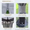 10ft x 13ft Patio Gazebo-Gray-AS