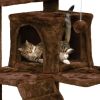 54.5" Height Cat Tree Tower Condo with Scratching Post, Beige