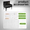 44*27*7cm Portable Square Charcoal Grill Black