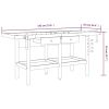 Workbench with Drawers and Vices 75.6"x24.4"x32.7" Solid Wood Acacia