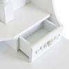 Modern Concise 4-Drawer 360-Degree Rotation Removable Mirror Dresser White(=20407644)