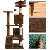 54.5" Height Cat Tree Tower Condo with Scratching Post, Beige