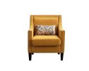 accent armchair living room chair with nailheads and solid wood legs Yellow Linen