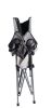 Tension 2 in 1 Mesh Rocking Camp Chair, Gray and Black, Detachable Rockers, Adult