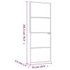 Interior Door Black 29.9"x79.3" Tempered Glass&Aluminum Slim