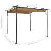 Pergola with Retractable Roof Taupe 9.8'x9.8' Steel 0.6 oz/ft²