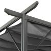 Pergola with Retractable Roof Anthracite 9.8'x9.8' Steel 0.6 oz/ft²