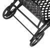 193*64.5*93cm Backrest Adjustable Courtyard Cast Aluminum Lying Bed Black
