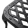 193*64.5*93cm Backrest Adjustable Courtyard Cast Aluminum Lying Bed Black