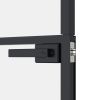 Interior Door Black 36.6"x79.3" Tempered Glass&Aluminum Slim