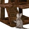 54.5" Height Cat Tree Tower Condo with Scratching Post, Beige
