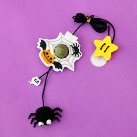 Elastic String Feather Cat Teaser (Option: Spider Web-Elastic String About 2 M)