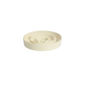 Pet Slow Food Ceramic Neck Protection Bowl (Option: 15.5CM-Beige)