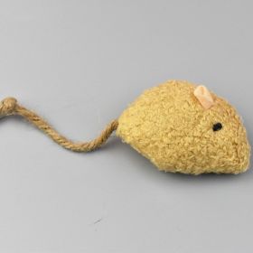 Herbal Plush Mouse Cat Teaser Toy (Color: Brown)