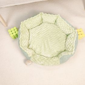 Multi-Color Pet Bed Thermal Universal (Option: Diameter 50cm-Macaron Green)