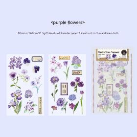 Huazhisen Series Sticker Material Pack Art Style Forest Label (Option: Purple Flower Fragrance)