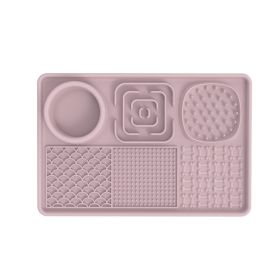 Dog Slow Food Mat Sucker (Option: Pink Rectangle)