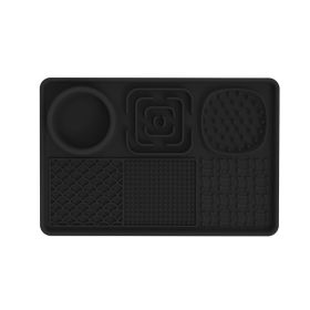 Dog Slow Food Mat Sucker (Option: Black Rectangle)