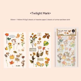 Huazhisen Series Sticker Material Pack Art Style Forest Label (Option: Twilight Mark)