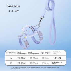 Adjustable Pet Cat Gradient Color Hand Holding Rope (Option: Little Bee Style Haze Blue-S)