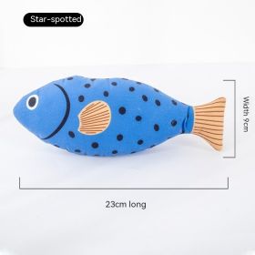 Cat Mint Self-Hi Simulated Fish Molar Toy (Option: Polka Dot Carving)