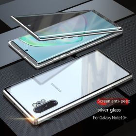 Double-sided HD Glass Magnetic King Magnetic Phone Case (Option: Silver HD Version-Samsung Note20ultra)