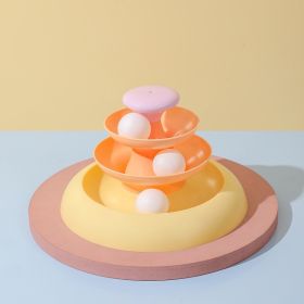 Cat Toy Self-Hi Relieving Stuffy Cat Turntable (Option: Without Feather Lemon Yellow-Opp Bag)