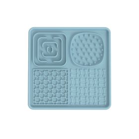 Dog Slow Food Mat Sucker (Option: Blue Square)