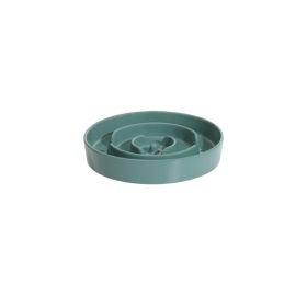 Pet Slow Food Ceramic Neck Protection Bowl (Option: 15.5CM-Dark Green)
