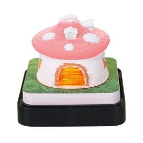 Earth Calendar Light Panoramic 3d Three-dimensional Creativity Paper Carving Desk Calendar Sticky Notes (Option: Mushroom Powder)