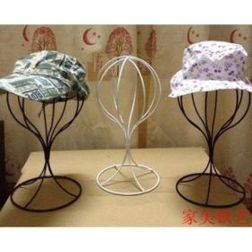 Storage Cap Bracket Wrought Iron Hat Display Rack (Color: White)