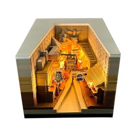 Earth Calendar Light Panoramic 3d Three-dimensional Creativity Paper Carving Desk Calendar Sticky Notes (Option: Diji Alley)