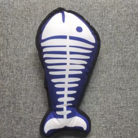 New Halloween Pet Cat Sound Toy Dinosaur Fishbone Relieving Boredom Molar Long Lasting (Option: Purple Fishbone-30cm)