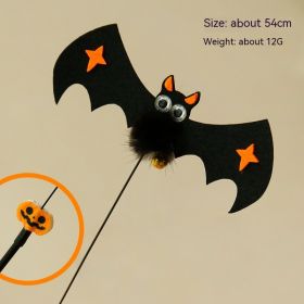 Lengthened Cat Teaser Bell Tassel (Option: Bat Halloween Cat Teaser-See Sku Chart)