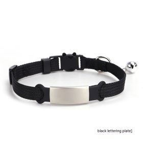 8-color Cat Collar With Detachable Buckle (Color: Black)