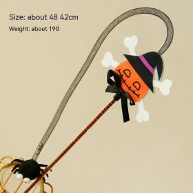 Lengthened Cat Teaser Bell Tassel (Option: Pumpkin Halloween Cat Teaser-See Sku Chart)