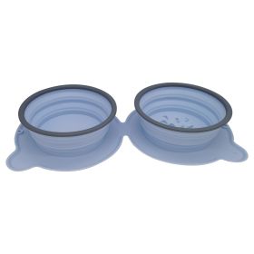 Outdoor Pet Portable Folding Bowl (Option: Sky Blue)