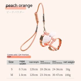 Adjustable Pet Cat Gradient Color Hand Holding Rope (Option: Pink With Wings-M)
