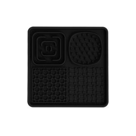Dog Slow Food Mat Sucker (Option: Black Square)