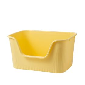Anti-splash Integrated Cat Toilet (Option: Fluorescent Yellow-642x453x333)