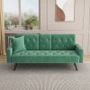 Sofa Bed Armrest with Nail Head Trim with Two Cup Holders 72