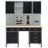 Workbench with Four Wall Panels and Two Cabinets