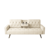 Sofa Bed Armrest with Nail Head Trim with Two Cup Holders 72