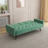 Sofa Bed Armrest with Nail Head Trim with Two Cup Holders 72