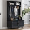 3-in-1 Entryway Hall Tree with Storage Bench and Coat Hooks, 40 Inch