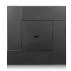 28-Inch Fire Table, 50000 BTU Gas Firepit with Volcanic Stone Black