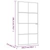 Interior Door Black 40.2" x 79.3" Tempered Glass&Aluminum Slim