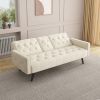 Sofa Bed Armrest with Nail Head Trim with Two Cup Holders 72