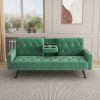 Sofa Bed Armrest with Nail Head Trim with Two Cup Holders 72